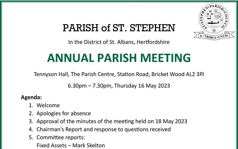 Annual Parish Meeting: May 16th